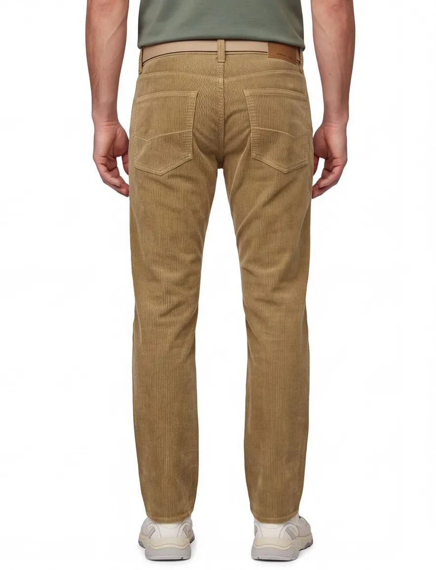 Pierre Cardin pantalon rib normale fit camel corduroy