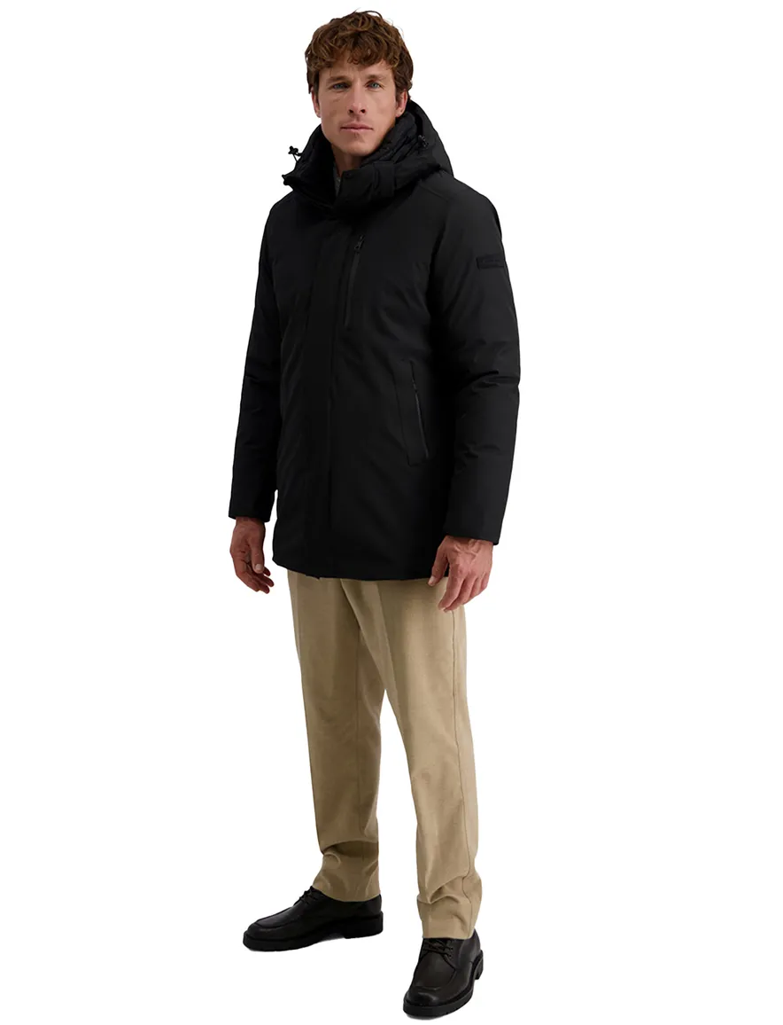 Pierre Cardin Winterjas Zwart rits en knopen sluiting