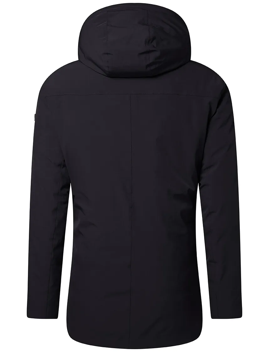 Pierre Cardin Winterjas Zwart rits en knopen sluiting
