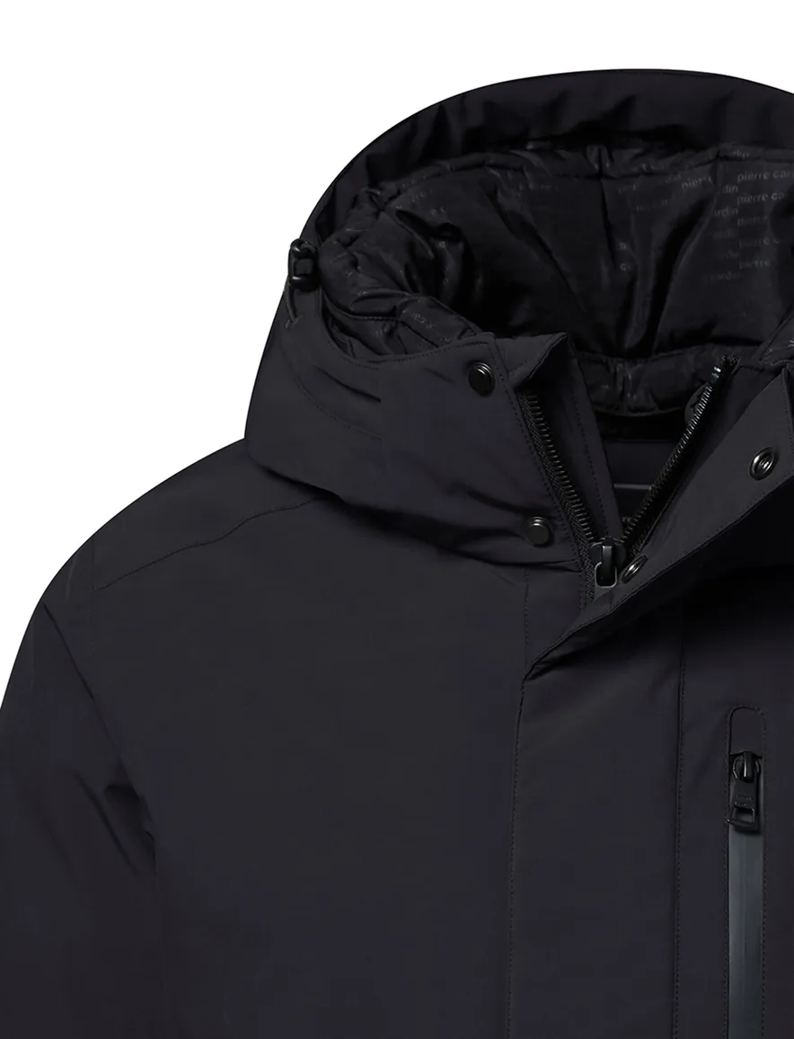 Pierre Cardin Winterjas Zwart rits en knopen sluiting