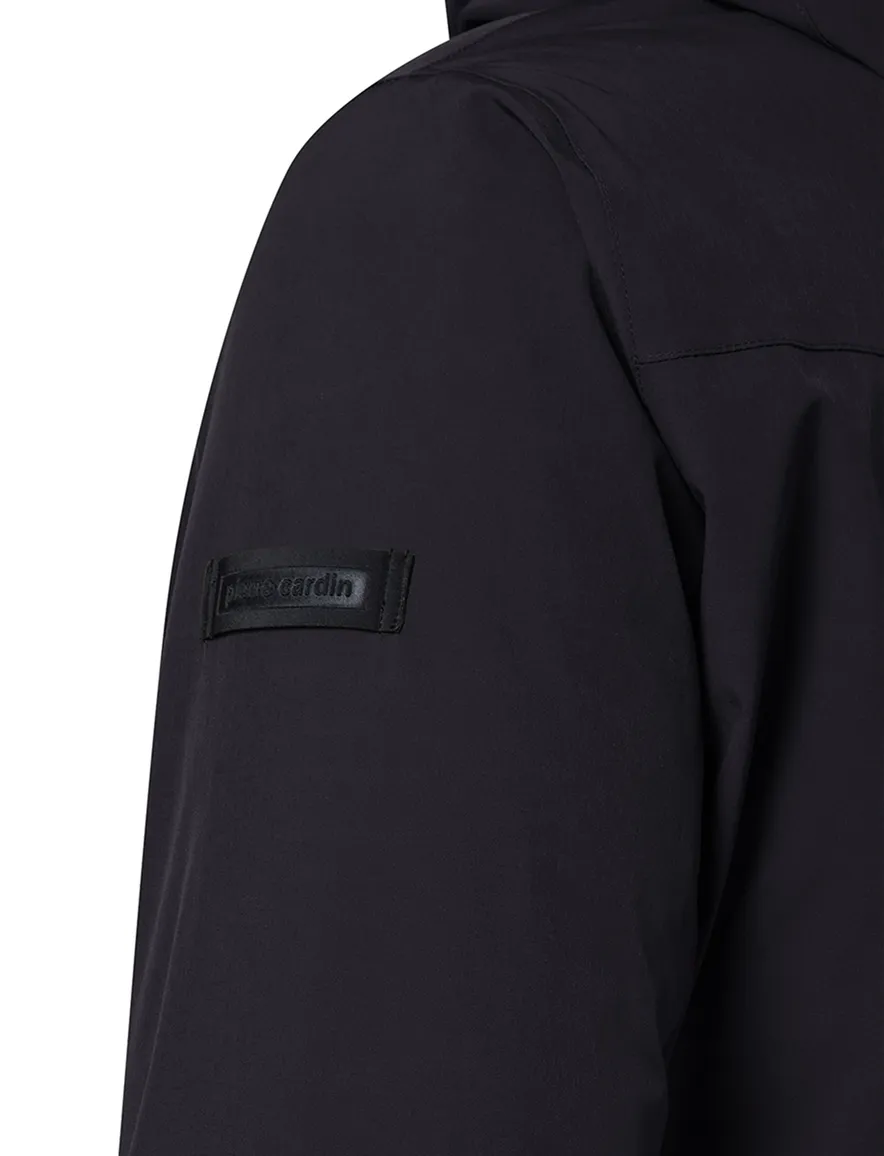 Pierre Cardin Winterjas Zwart rits en knopen sluiting