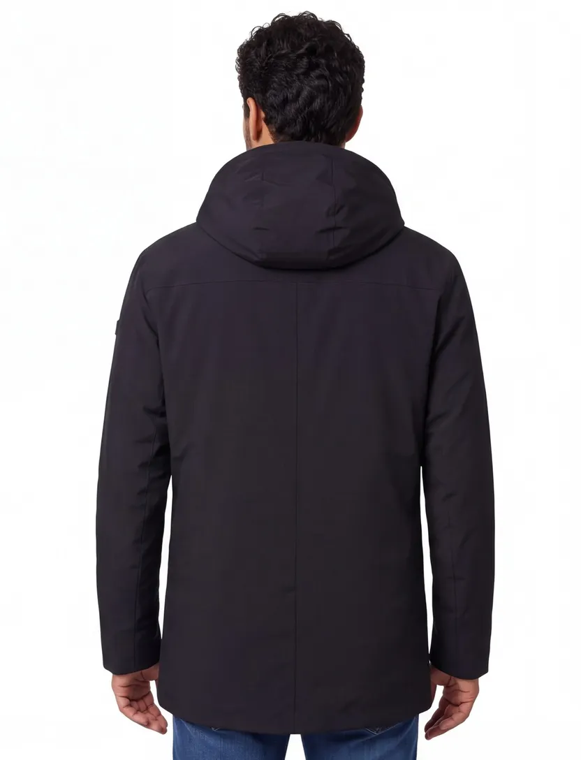 Winterjas Pierre Cardin Zwart enkele borstzak