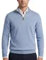 Casa Moda pull over wijde fit lichtblauw half zip