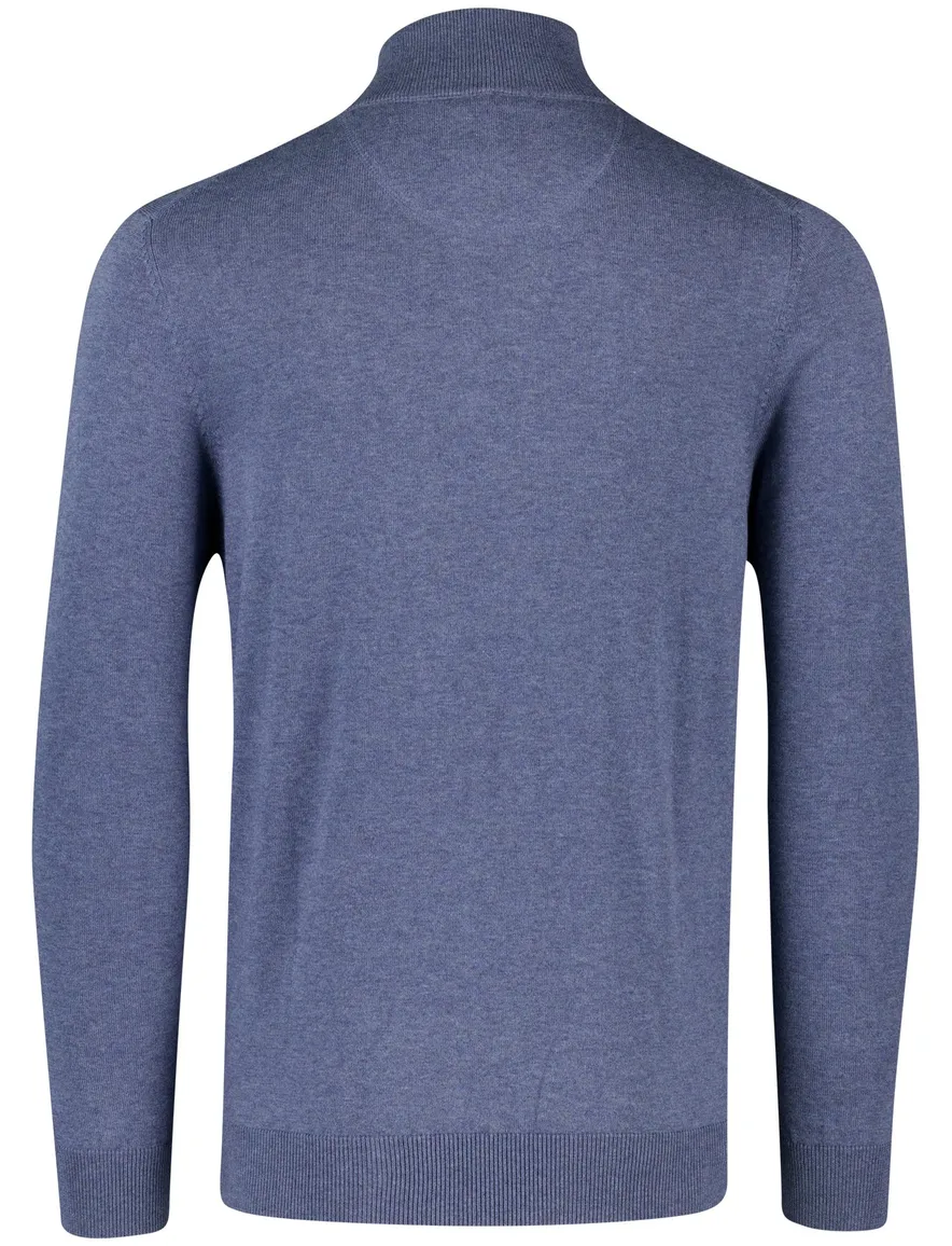 Casa Moda pullover effen blauw wijde fit