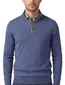 Casa Moda pullover effen blauw wijde fit