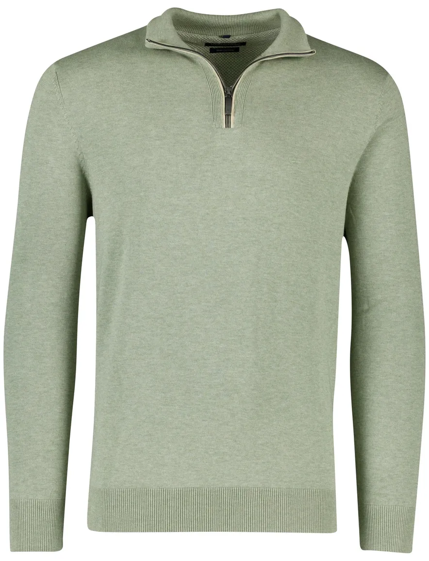 Casa Moda pullover effen groen wijde fit