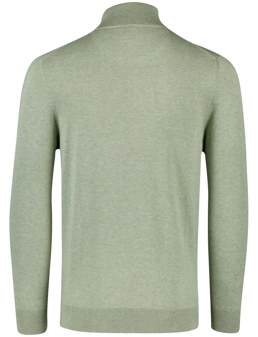 Casa Moda pullover effen groen wijde fit
