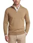 Casa Moda effen camel half zip pullover