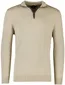 Casa Moda pullover beige effen wijde fit half zip