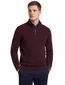 Casa Moda trui effen bordeaux half zip wijde fit