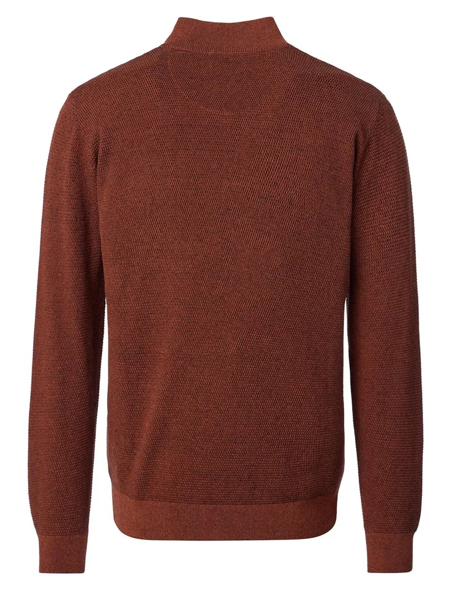 Trui Casa Moda oranje half zip