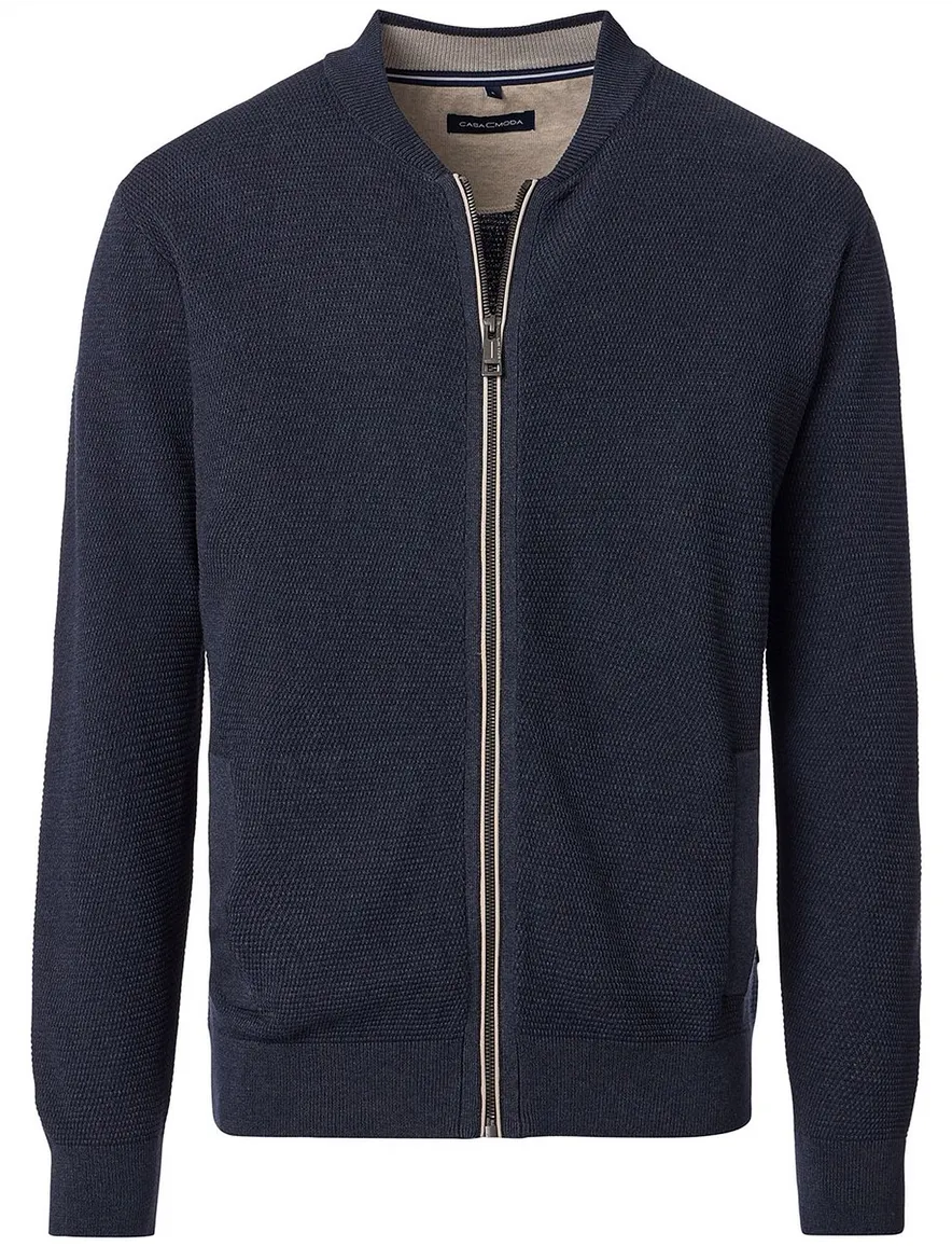 Casa Moda vest gebreid donkerblauw