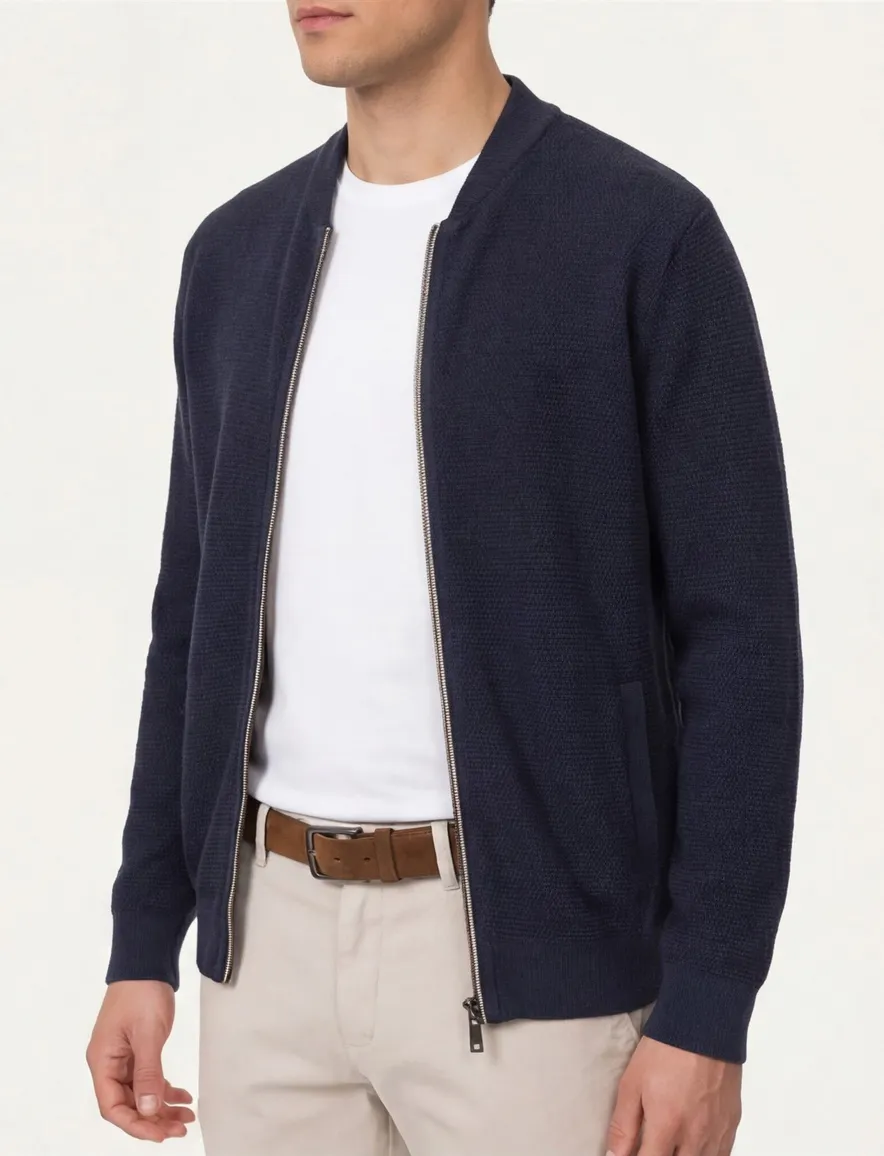 Casa Moda vest gebreid donkerblauw