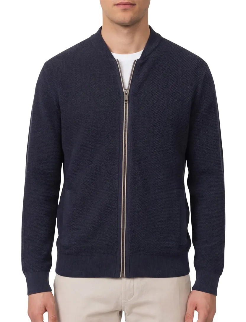 Vest Casa Moda donkerblauw gebreid