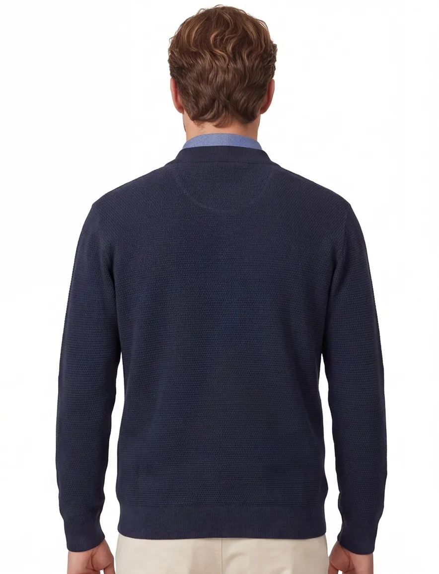 Casa Moda vest gebreid donkerblauw