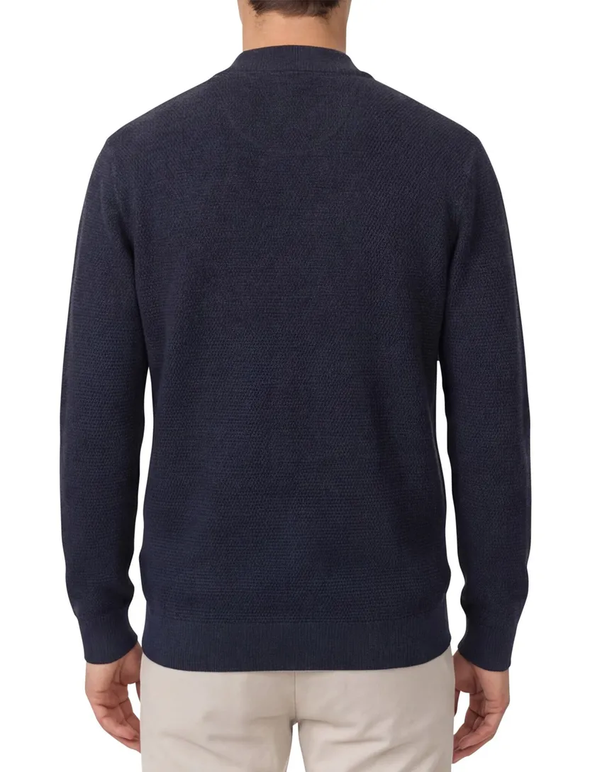Vest Casa Moda donkerblauw gebreid