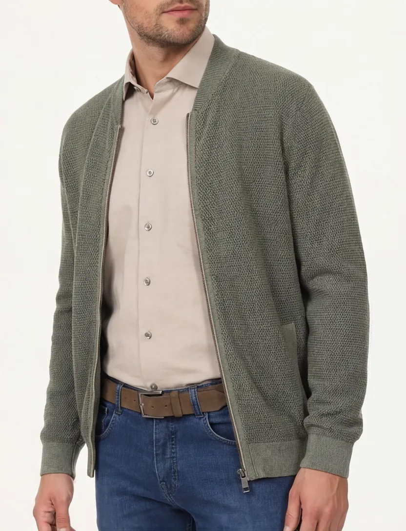 vest Casa Moda groen