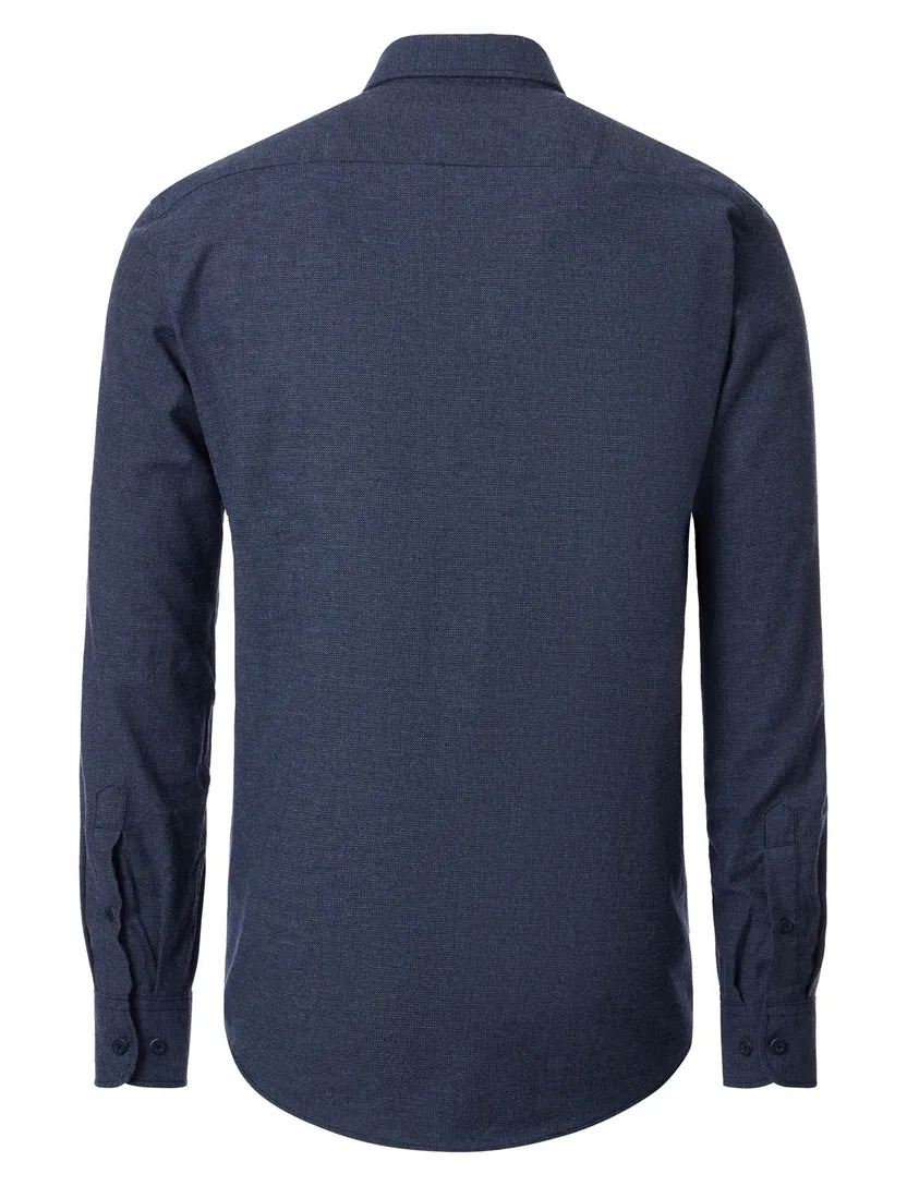blauw Casa Moda casual fit overhemd