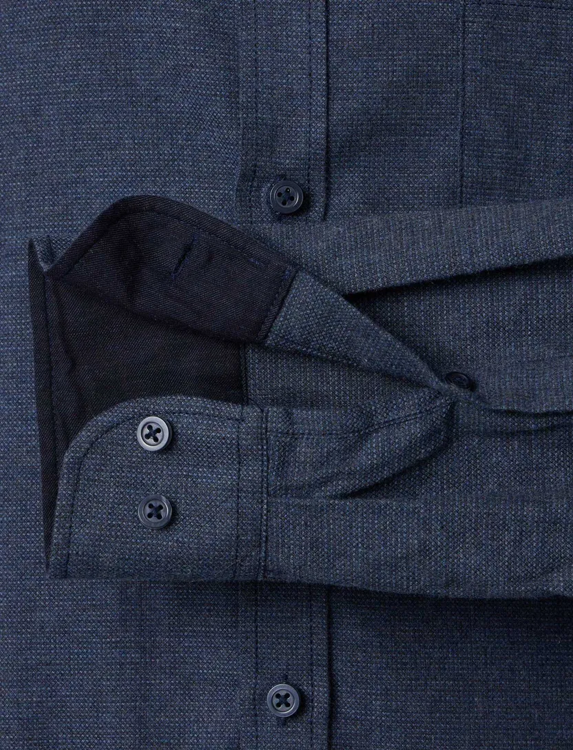 blauw Casa Moda casual fit overhemd