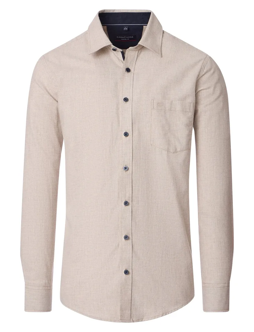 casual overhemd Casa Moda beige