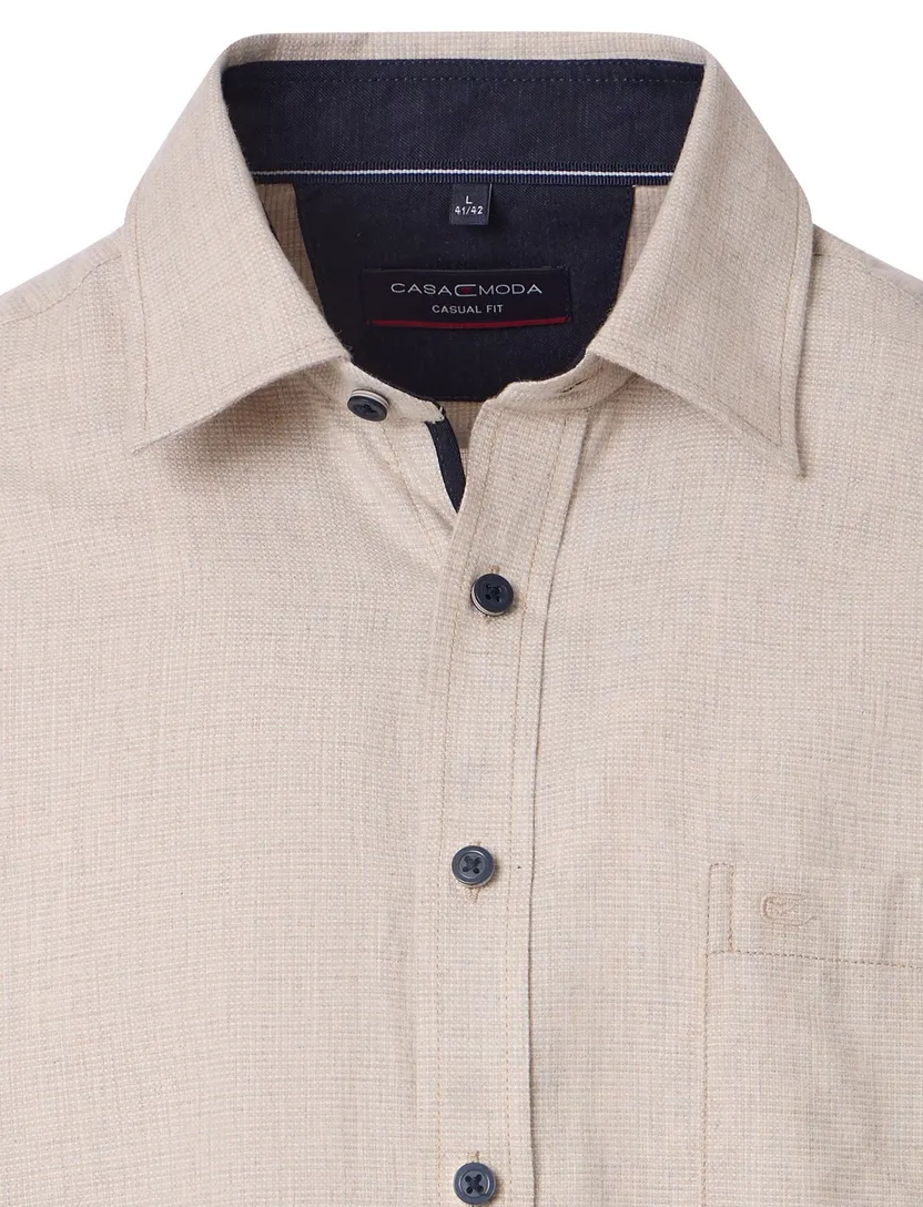 casual overhemd Casa Moda beige