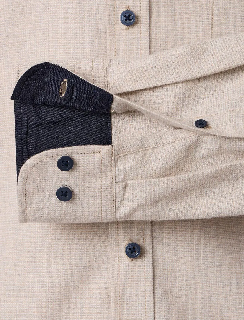 casual overhemd Casa Moda beige