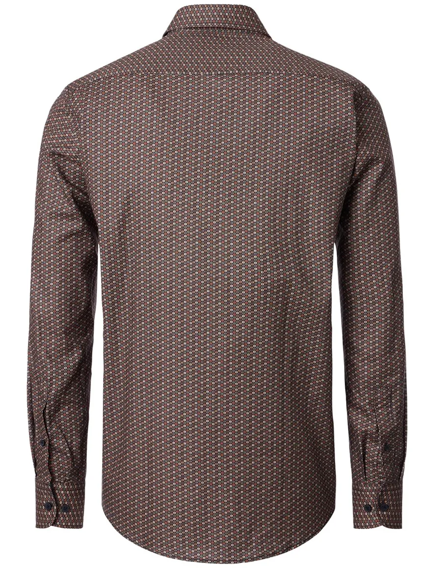Casa Moda casual overhemd bruin
