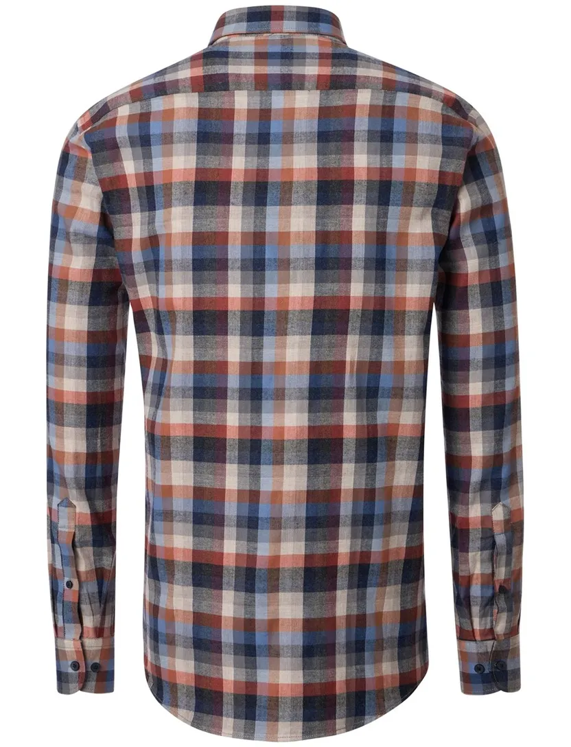 casual overhemd Casa Moda grijs blauw katoen
