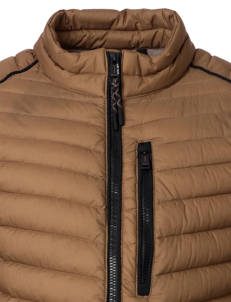 Casa Moda tussenjas bruin puffer borstzak effen
