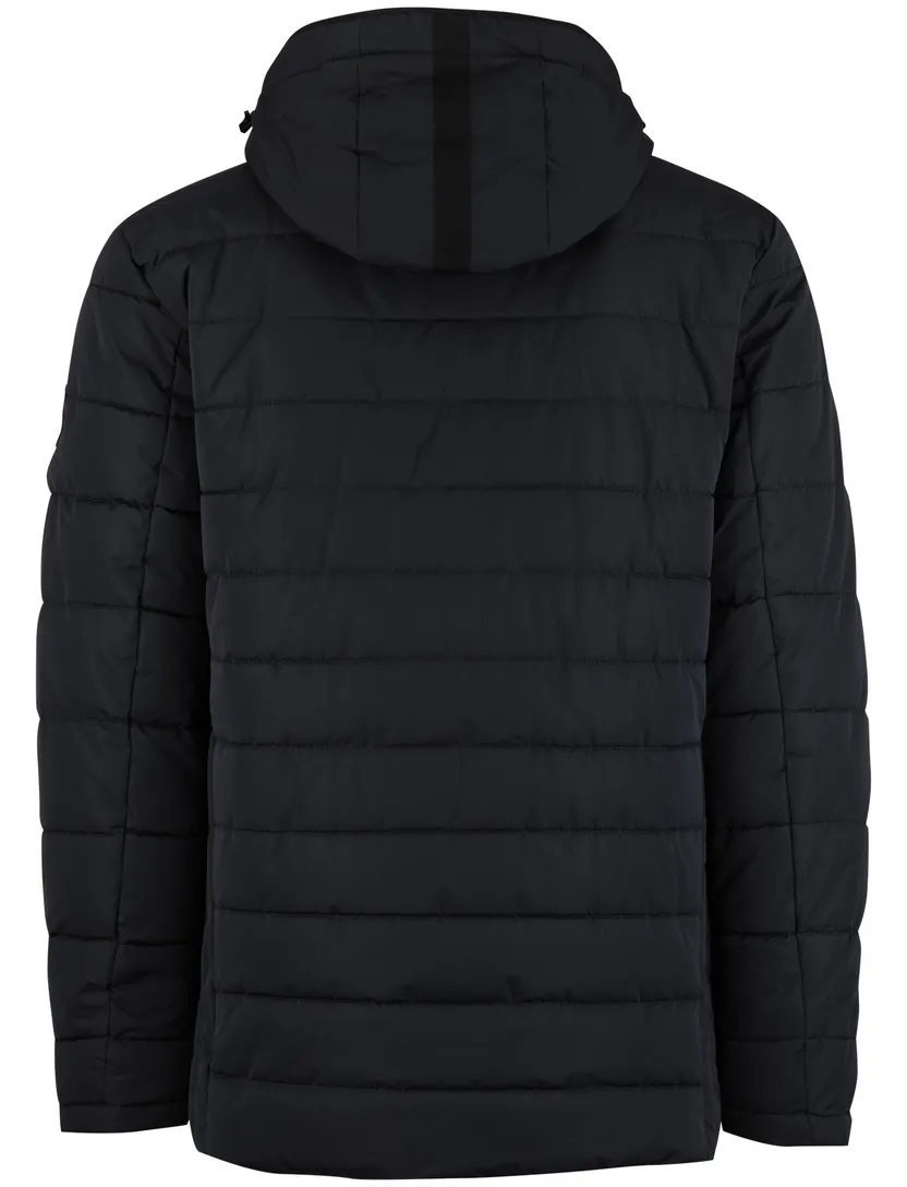 Casa Moda winterjas effen donkerblauw borstzak