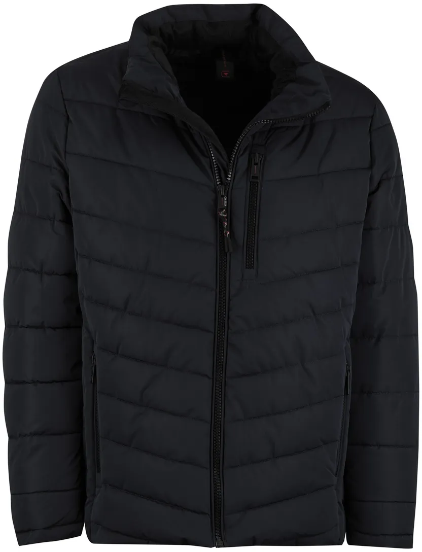 Casa Moda winterjas effen donkerblauw borstzak