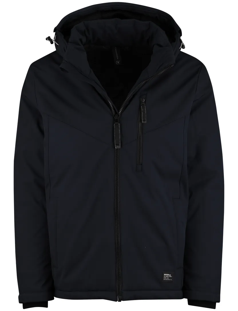 Casa Moda winterjas donkerblauw effen