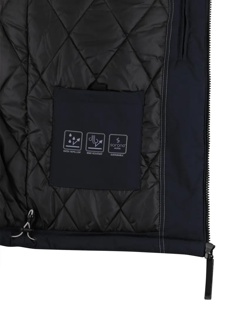 Casa Moda winterjas donkerblauw effen