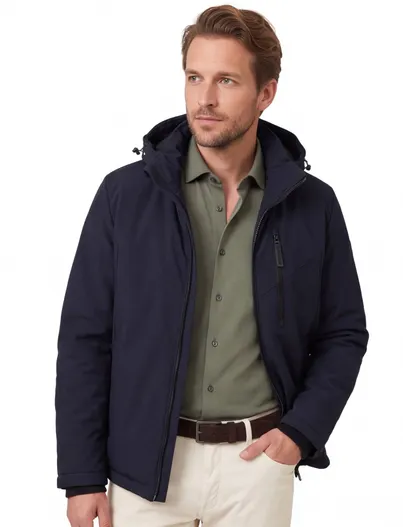 Casa Moda Casa Moda winterjas donkerblauw effen