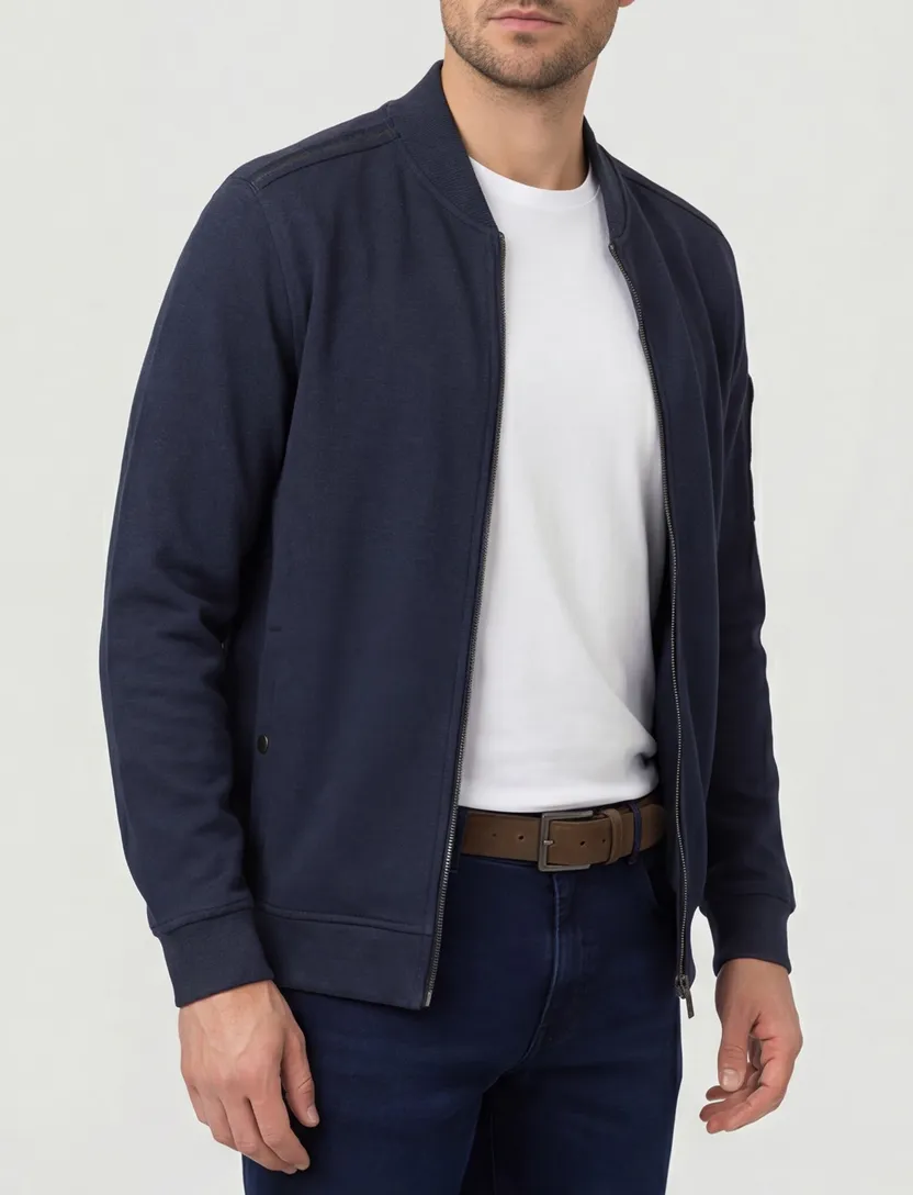 vest Casa Moda donkerblauw