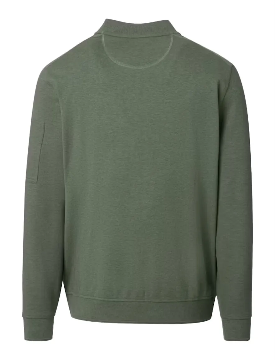 Casa Moda vest groen regular fit katoen effen