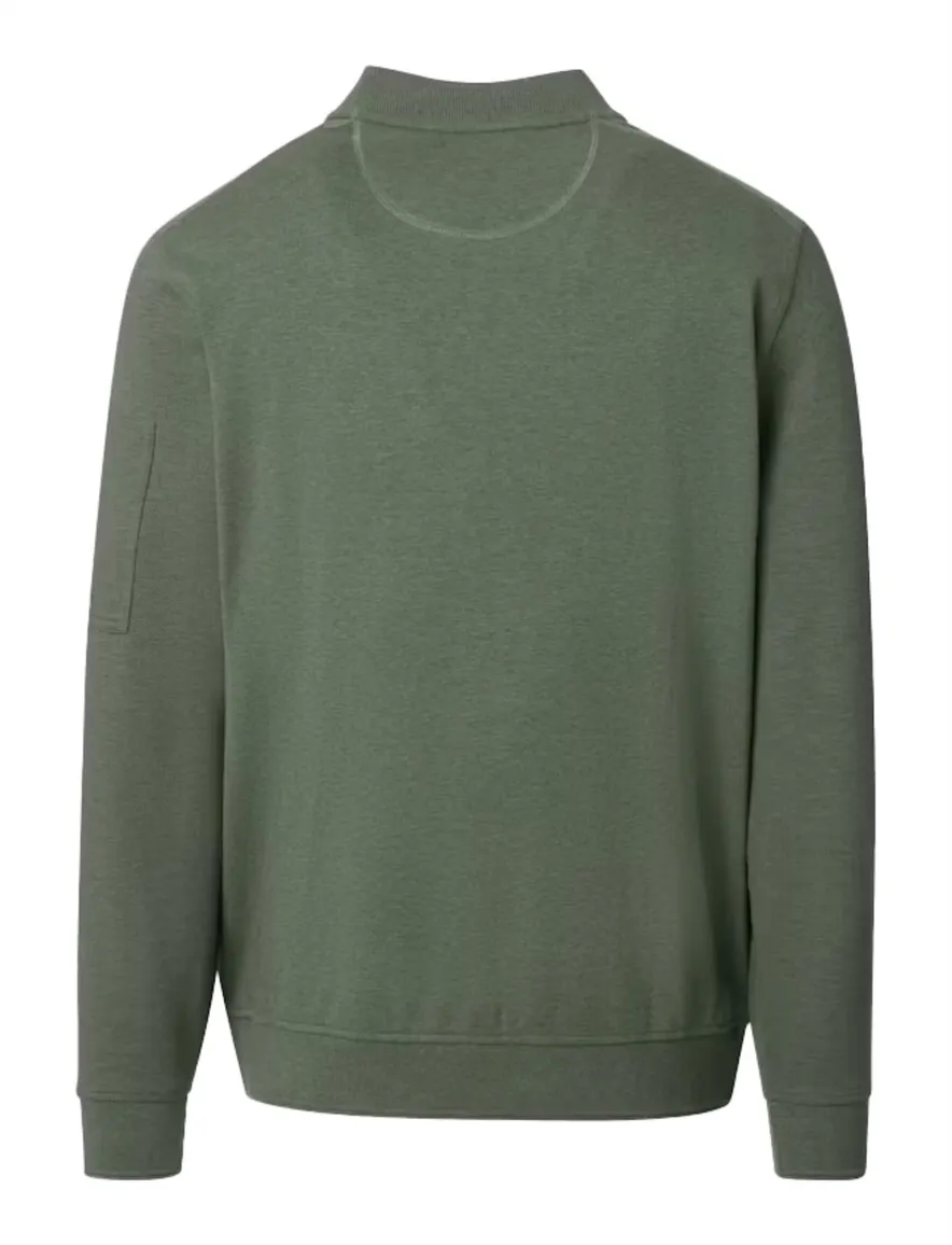 Casa Moda vest groen regular fit katoen effen