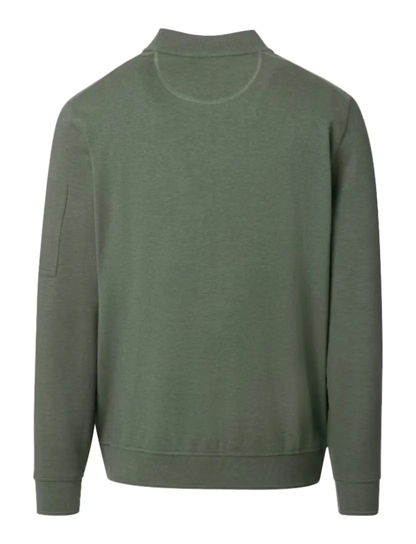 Casa Moda vest groen regular fit katoen zonder capuchon