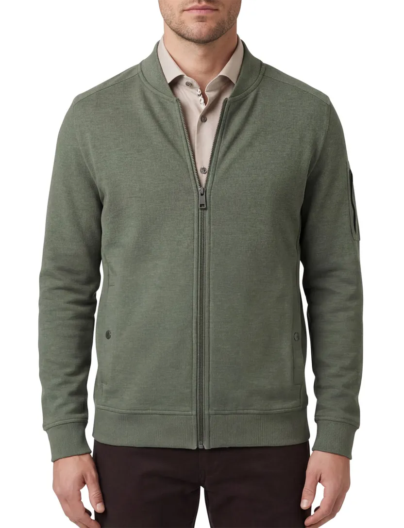 Casa Moda vest groen regular fit katoen zonder capuchon