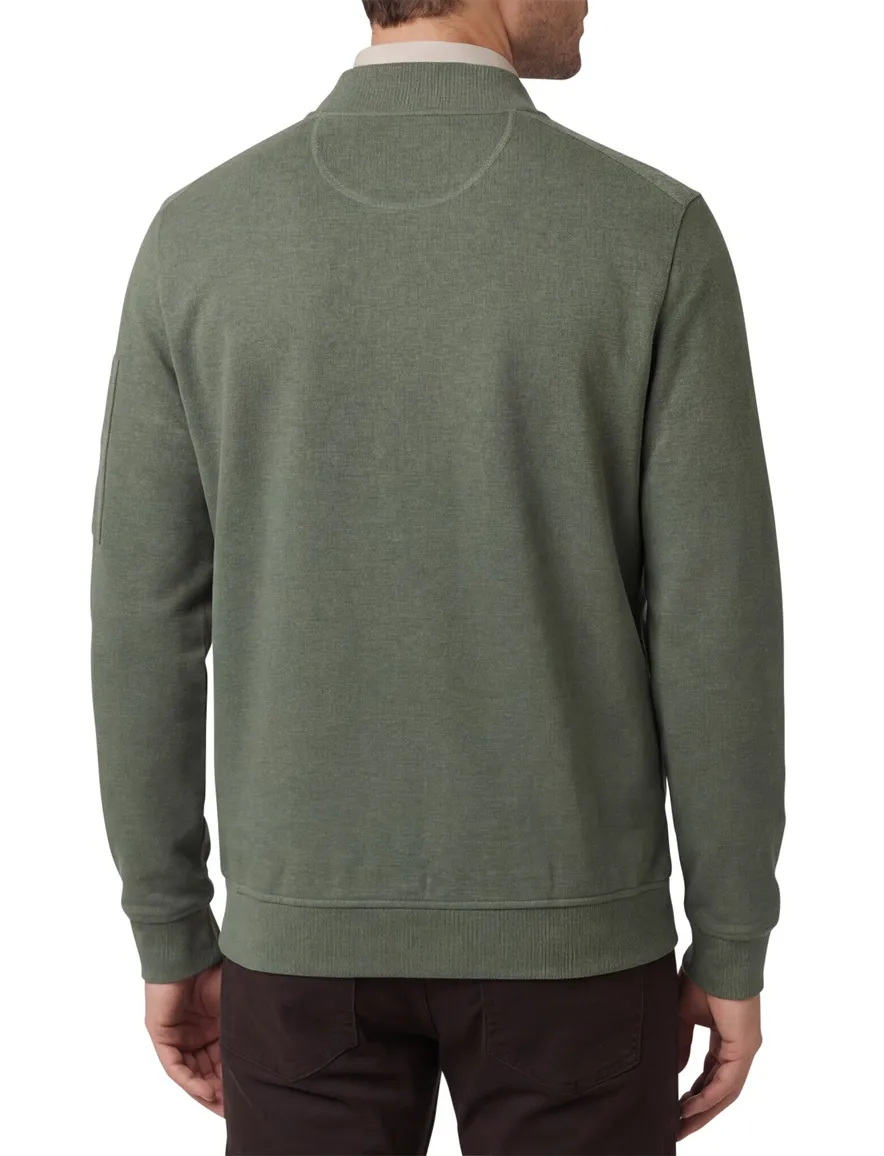 Casa Moda vest groen regular fit katoen effen