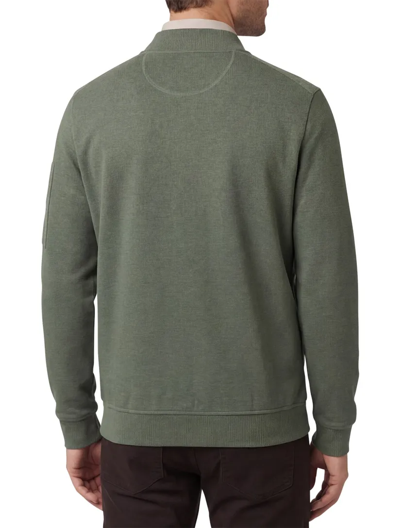 Casa Moda vest groen regular fit katoen zonder capuchon
