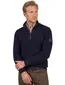 trui Casa Moda donkerblauw effen half zip