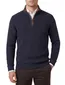 Casa Moda donkerblauw half-zip trui katoen