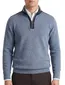 Casa Moda blauw half-zip trui gemêleerd