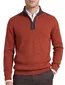 Casa Moda oranje half-zip trui 100% katoen