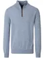 Casa Moda lichtblauw half-zip trui gemêleerd gemeleerd