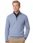 Casa Moda lichtblauw half-zip trui met boord