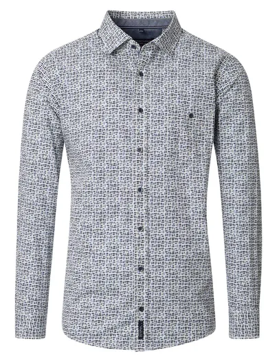Casa Moda casual overhemd Casa Moda Casual Fit wit