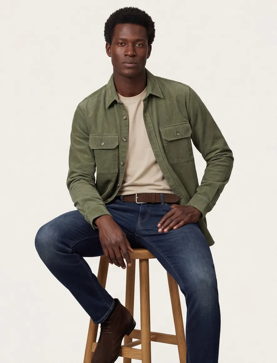 Casa Moda Overshirt groen
