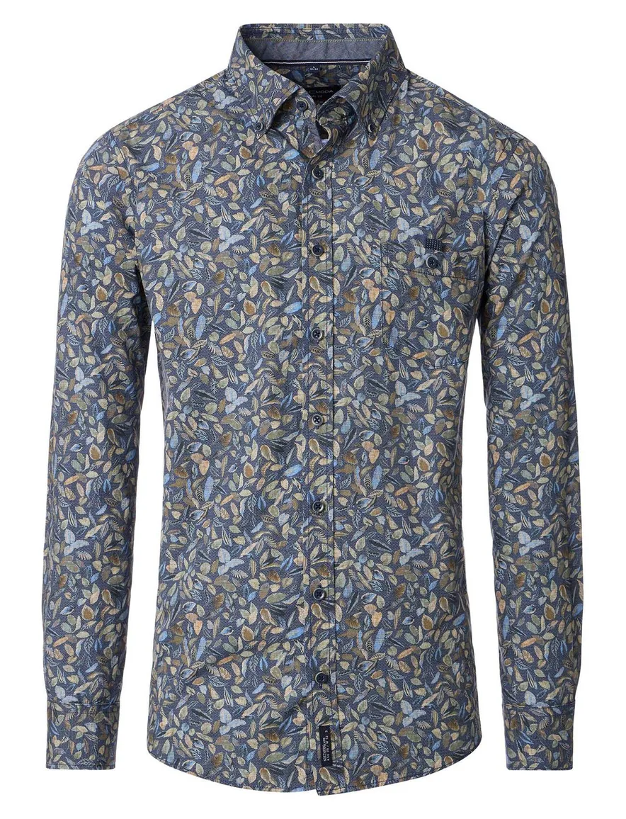 Casa Moda Casual Fit casual overhemd donkerblauw